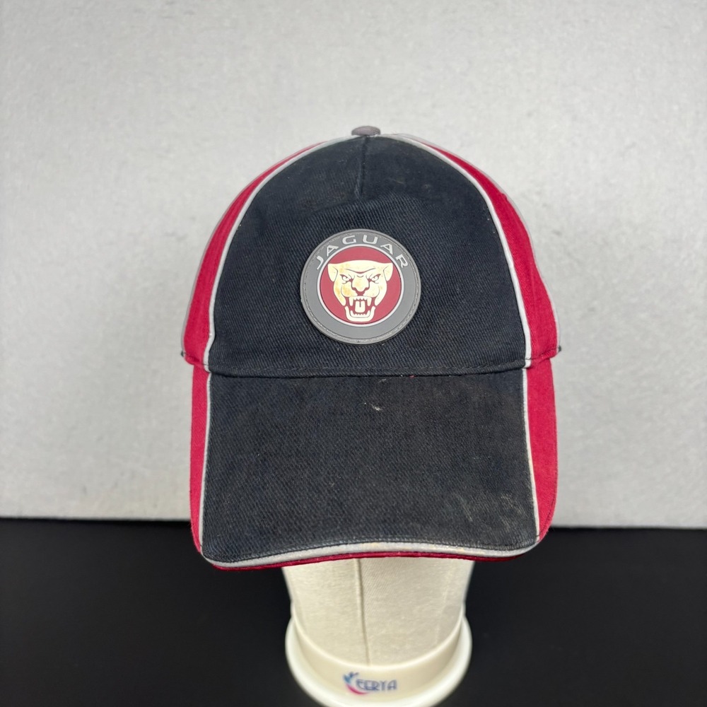 Jaguar Luxury Sports Car Hat Cap Black Red Adjustable Strap Back Unisex OSFM